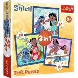 Puzzle trefl 3in1 disney stitch ora stitch