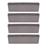 Cumpara ieftin Set 4 jardiniere decorative, cafeniu, 68.5x17.3x15 cm, Ratolla Case P