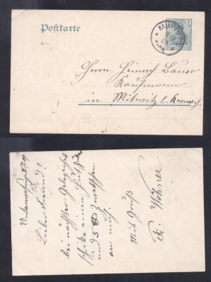 Germany 1909 Postal History Rare Old postcard postal stationery Mupperg D.446 foto