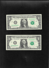 Set Statele Unite ale Americii USA SUA 2 x 1 dollar 2017 New York B aunc foto