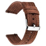 Curea material textil, compatibila cu Fitbit Versa 2, Telescoape QR, 22mm, Pecan Brown, Very Dream