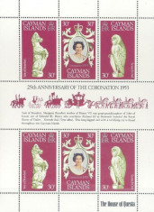 Cayman Islands 1978 - 25th anniv. Queen Elizabeth II, bloc neuza foto