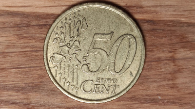 Italia- moneda de colectie - 50 euro cent 2002 - Prima harta a Europei foto