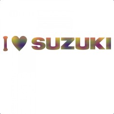 Sticker Suzuki , zI Love, , Autocolant Personalizat cu Mesaj de Pasiune pentru Marca Suzuki