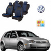 Huse scaune dedicate VW GOLF 1998 - 2005 Premium piele si textil Albastru, Auto