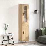 vidaXL Dulap &icirc;nalt, stejar sonoma, 34,5x34x180 cm, lemn prelucrat