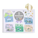 Set de invitatii Parada animalelor, Djeco