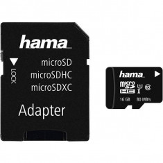 Card Hama microSDHC 16GB cu adaptor foto