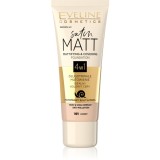 Eveline Cosmetics Satin Matt machiaj cu efect matifiant extract de melc culoare 101 Ivory 30 ml