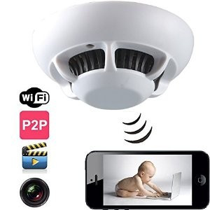 Detector Fum cu Camera Spion Full HD,WiFi,P2P IP,Detectie miscare,Suporta 128 GB foto