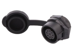 Conector circular mamă 9 pini, aurit
