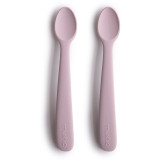 Mushie Silicone Feeding Spoons linguriță Soft Lilac 2 buc