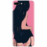 Husa silicon pentru Apple Iphone 7 Plus, Girl With Long Hair