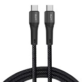 Lito - Data Cable (LD14) - Type-C to Type-C Fast Charging 60W, 480Mbps, Nylon, 1m - Black
