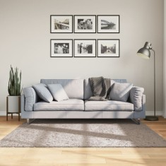 vidaXL Covor pufos &quot;PAMPLONA&quot; cu fire &icirc;nalte, bej modern, 160x160 cm