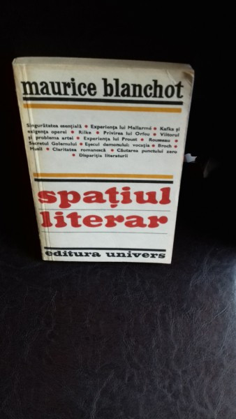 SPATIUL LITERAR - MAURICE BLANCHOT