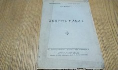 DESPRE PACAT - Ilie Miniat - Editura Tipografia "Fantana Darurilor", F.An, 15 p.; coperta originala
