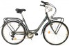 Bicicleta Oras DHS 26 Inch Gri/Albastru, Cadru Otel 460mm, Shimano 6 Viteze, Frane V-Brake, Portbagaj Fata/Spate