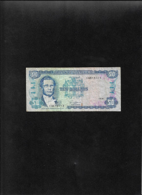 Jamaica 10 dollars 1989 seria618113 foto