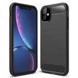 Husa telefon iPhone 11 - Techsuit Carbon Silicone - Black, Apple