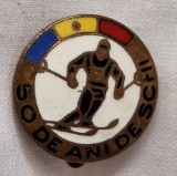 50 de ani de SCHI, insigna veche anii 1970, SPORT DE IARNA