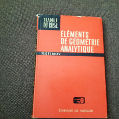 Elements de Geometrie Analytique – N. Efimov- RF19/3