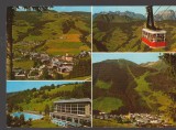 CPIB 25265 CARTE POSTALA - STATIUNEA DE VARA SAALBACH, TELECABINA SCHATTBERG, MOZAIC, SCRISA SI NECIRCULATA