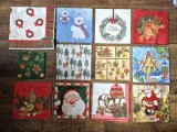 (5) Lot 12 șervețele vintage de colecție &ndash; Modele de Craciun - modele deosebite