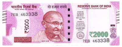 India 2 000 2000 Rupees 2016 P-116 Seria 463338 foto