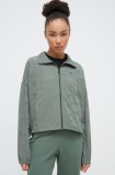 Dkny geaca femei, culoarea verde, de tranzitie, oversize