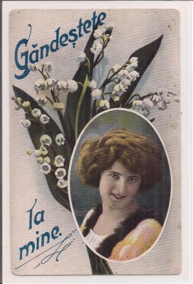 Carte postala circulata in anul 1922 foto
