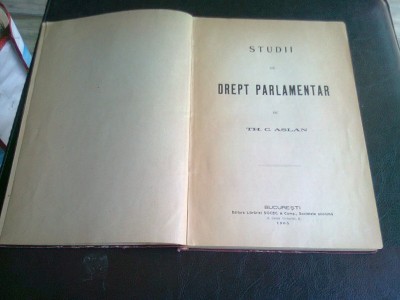 STUDII DE DREPT PARLAMENTAR - TH. C. ASLAN foto