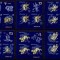 RO 2011 LP 1900d &quot;Zodiac I &quot;, bloc de 4 - 3 serii + vinieta , MNH