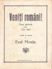 C9180N Veniți români! Marș patriotic pentru Cor mixt, cuvinte și muzica de Emil Monția, Arad, fără an
