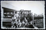 P.038 FOTOGRAFIE ROMANIA WWII AVIATIE AVION PILOTI MILITARI, Alb-Negru, Romania 1900 - 1950, Militar