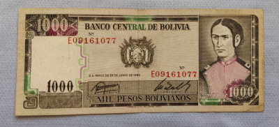 Bolivia - 1000 Pesos Bolivianos (1982) foto