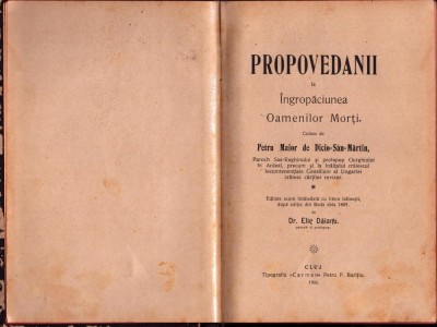 1163SPN Propovedanii la &amp;Icirc;ngropăciunea Oamenilor Morți culese de Petru Maior, 1906 foto
