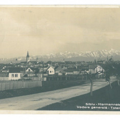 5152 - SIBIU, Panorama, Romania - old postcard, real PHOTO - used - 1932