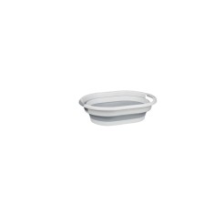 Cos multifunctional pliabil, Alb Gri, Plastic, 38 lt