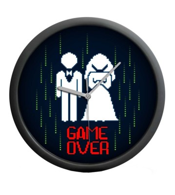 Ceas de perete cu miri, model GAME OVER foto
