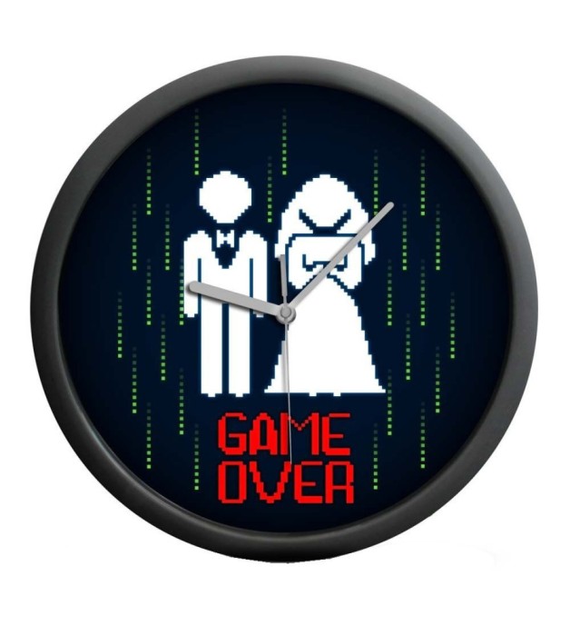 Ceas de perete cu miri, model GAME OVER