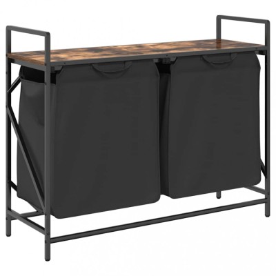 Cos de rufe 2 compartimente cu raft stejar fumuriu foto