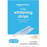 Benzi pentru albirea dinților Amazon Basics 10 Day Whitening Strips, 10 plicuri