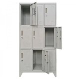 Vestiar metalic Premium pentru valori cu 9 compartimente si picioare, 900x450x1920 mm (LxlxH), Neasamblat, PLUS