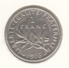 FRANTA - 1 FRANC 1916 , Ag835 , LF1,37 foto