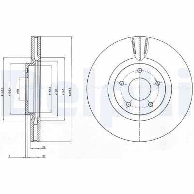 DELPHI BG4231C Disc frana foto
