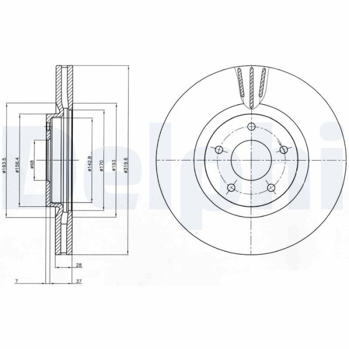 DELPHI BG4231C Disc frana