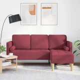 Cumpara ieftin Set de canapea Vin roșu 173 x 131 x 67 cm țesătură