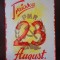 PM332N Material de propagandă comunistă, Trăiască 23 August și cu stema PMR