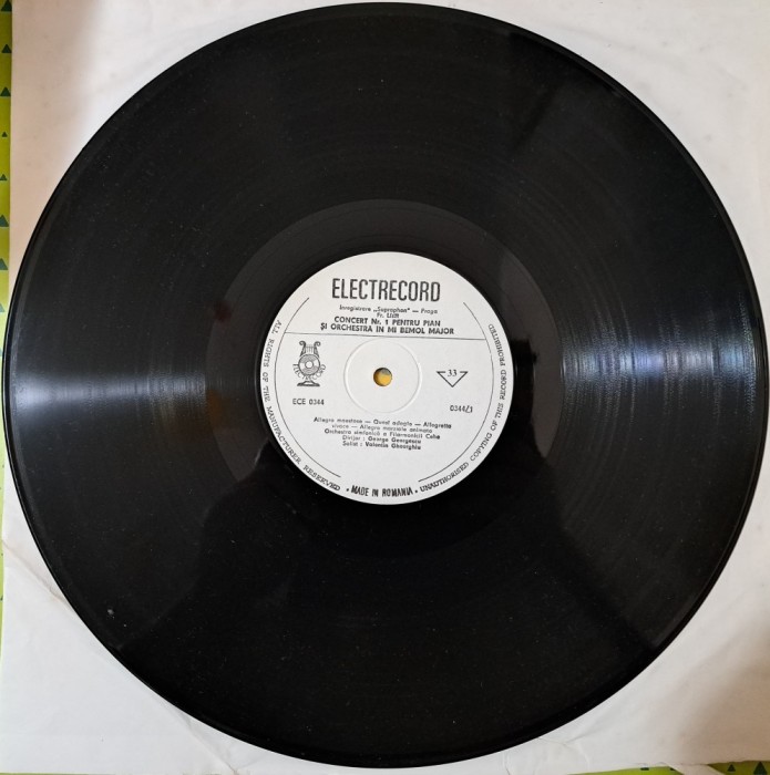 Disc Vinil F. Liszt - Concert Nr. 1 Pentru Pian Şi Orchestră / Preludiile - Poem Simfonic-Electrecord - ECE 0344
